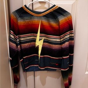 Aviator Nation Multicolor Striped Sweater